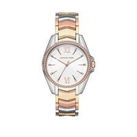 Michael Kors/MK 女士手表Whitney系列水晶装饰石英机芯不锈钢手表38mm Tri-Tone One Size
