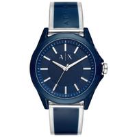 阿玛尼（ARMANI EXCHANGE）男士手表石英机芯Drexler蓝色硅胶表带44mm防水50m Blue ONE SIZE