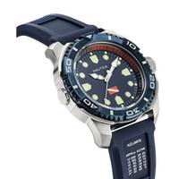 诺帝卡(NAUTICA)男士手表200米防水硅胶表带腕表潜水表45.5mm夜光指针时标 Navy ONE SIZE