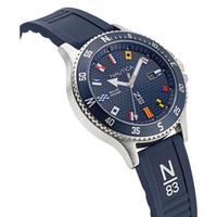 诺帝卡(NAUTICA)男士太阳能手表50米防水硅胶表带腕表NAPCBS904夜光指针日期窗口 Navy ONE SIZE