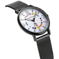 诺帝卡(NAUTICA)男士手表30米防水黑色网状表带腕表41mm 夜光指针 NAPWGS904 Black ONE SIZE