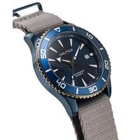 诺帝卡(NAUTICA)男士手表石英机芯100米防水织布表带简约时尚腕表44mm Beige ONE SIZE
