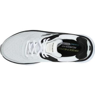 SKECHERS斯凯奇男士运动鞋低帮系带飞织网面休闲鞋厚底缓震耐磨轻质舒适跑鞋时尚旅游鞋885000 Black/Black 7/39.5码