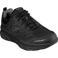 SKECHERS斯凯奇男士运动鞋低帮系带飞织网面休闲鞋厚底缓震耐磨轻质舒适跑鞋时尚旅游鞋885000 Black/Black 10.5/44码