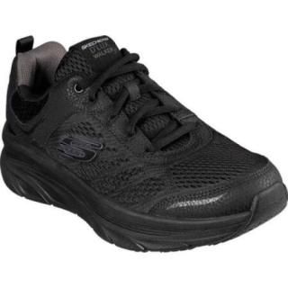 SKECHERS斯凯奇男士运动鞋低帮系带飞织网面休闲鞋厚底缓震耐磨轻质舒适跑鞋时尚旅游鞋885000 Black/Black 7/39.5码