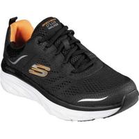 SKECHERS斯凯奇男士运动鞋低帮系带飞织网面休闲鞋厚底缓震耐磨轻质舒适跑鞋时尚旅游鞋885000 Black/White 10/43码
