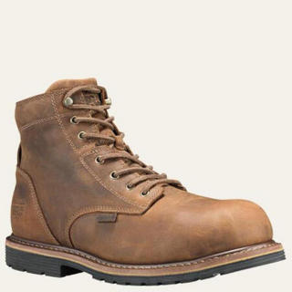Timberland添柏岚男鞋马丁靴6英寸工装靴A1S3M214 Brown Full-Grain 7.5 M
