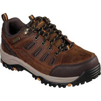 SKECHERS斯凯奇男士运动鞋低帮系带拼色宽松型远足鞋缓震耐磨舒适透气徒步鞋869445 Brown 14/48.5