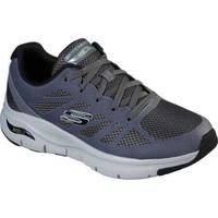 SKECHERS斯凯奇男士运动鞋低帮系带飞织网面休闲鞋缓震耐磨轻质舒适跑鞋时尚旅游鞋886620 Charcoal/Black 9/42码