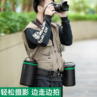 绿巨能（llano）相机镜头包 收纳桶单反微单镜头收纳保护袋 腾龙适马镜头保护便携加厚防撞防水摄影包 特大号