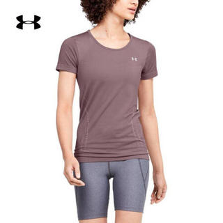 安德玛官方UA Seamless女子运动短袖T恤Under Armour1351604 粉红色662 XS 建议购买大一码