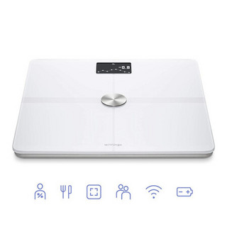 Withings Body+ 智能数字体重秤 营养追踪 自动数据同步 全面身体分析 黑色