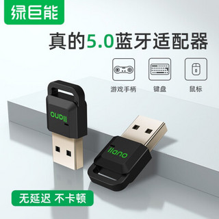 LIano 绿巨能 绿巨能（llano）USB蓝牙适配器5.0 笔记本电脑台式机蓝牙接收器丨真5.0蓝牙接收器