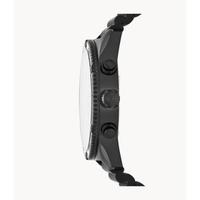 Fossil化石男士多功能手表硅胶表带50米防水50mm表盘BQ2534 Black os