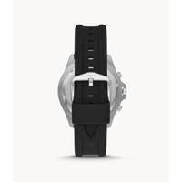 Fossil化石男士手表计时码表硅胶表带100米防水44mm表盘FS5624 Silver os