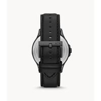 阿玛尼(ARMANI EXCHANGE)男士手表石英机芯皮质表带46mm防水50m AX2411 Black os