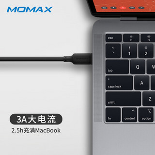 摩米士双头Type-C数据线PD快充线USB-C公对公长线版适用苹果ipadpro华为手机MateBook等2米黑色