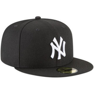 MLB男女棒球帽New York Yankees黑色平檐运动帽休闲帽2976708 single 7(适合头围55.8cm)