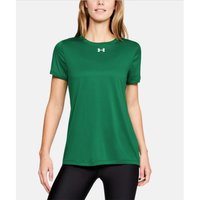 安德玛(Under Armour)女士短袖夏季速干套头圆领舒适透气休闲T恤宽松运动上衣1305510 Kelly Green/White LG(适合胸围99-103cm)
