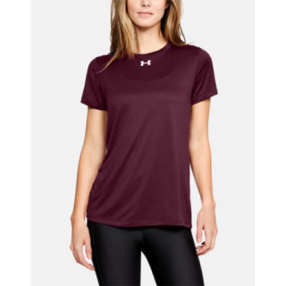 安德玛（Under Armour）女士短袖夏季速干套头圆领舒适透气休闲T恤宽松运动上衣1305510 Maroon/White MD(适合胸围92-95cm)