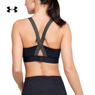 安德玛官方UA RUSH女子运动内衣—中强度Under Armour1353131 黑色001 XS