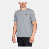 安德玛(Under Armour)男士夏季圆领套头舒适速干休闲T恤短袖宽松运动上衣1326799 STEEL LIGHT HEATHER MD