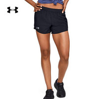 安德玛官方UA Fly By女子运动短裤Under Armour1350196 黑色001 XL