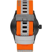 Diesel迪赛男士手表石英机芯50米防水Rasp橙色&灰色尼龙表带腕表46mm Orange os