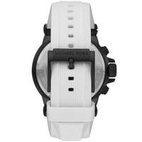 Michael Kors/MK 男士手表100M防水Dylan计时码表白色硅胶表带腕表48mm White os