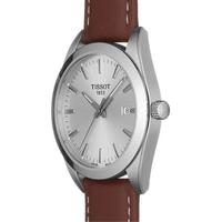 TISSOT 天梭 男士手表石英机芯皮质表带经典气质夜光指针日期视窗40mm表盘防水100m Brown os