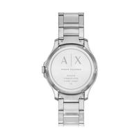 阿玛尼(ARMANI EXCHANGE)男士自动手表不锈钢表带精美时尚镂空46mm表盘防水50m Silver os AX2416