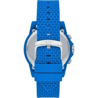 阿玛尼(ARMANI EXCHANGE)男士石英手表硅胶表带多功能计时日期44mm表盘防水30m Blue os