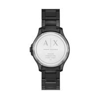 阿玛尼(ARMANI EXCHANGE)男士自动手表不锈钢表带酷炫镂空46mm表盘防水50m Black os AX2418