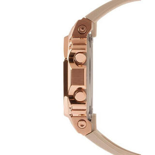 卡西欧（Casio）G-Shock女士手表石英机芯树脂表带数字显示优雅气质38mm表盘防水200m Blush And Rose Gold os