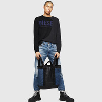 DIESEL迪赛男款牛仔拼色街头休闲风实用百搭两用可背手拎包X06339P2553 Blue/Black UNI