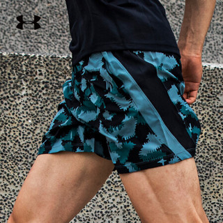 安德玛官方UA Launch SW Camo男子5英寸运动短裤Under Armour1356157 黑色001 XXL