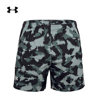 安德玛官方UA Launch SW Camo男子5英寸运动短裤Under Armour1356157 黑色001 XXL