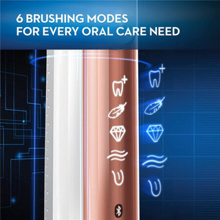 欧乐B（ORAL-B）Genius Pro 8000 电动牙刷可充电 带三个可替换刷头 3D清洁动作 玫瑰金