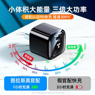 图拉斯苹果快充套装手机20W充电器PD头iPhone12 Pro Max11/mini/X8线充插头 低温20W快充小冰块