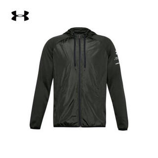 安德玛官方UA Storm男子运动抓绒拉链连帽外套Under Armour1357108 绿色310 S