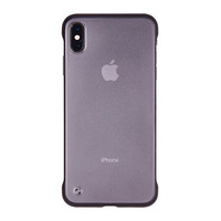 爱否夹心糖新iPhone SE苹果X/XS/XR/XS磨砂Max半透明7/8超薄Plus保护套硬壳 黑色 iPhone 7/8/新SE