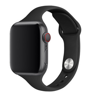 爱否Apple手表Watch窄表带iWatch6/5代硅胶苹果Series新SE通用运动手腕带 橙色 44/42通用