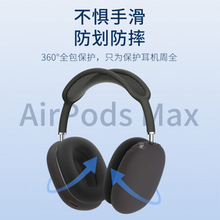 爱否新款Air Pods Max耳机硅胶保护套苹果耳机全包柔软轻薄保护壳无线蓝牙耳机软壳 蓝色
