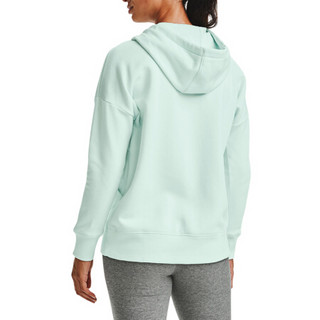 安德玛官方UA Rival女子运动拉链抓绒连帽外套Under Armour1356400 蓝色403 XL