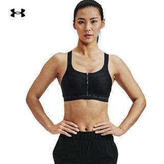 安德玛官方UA Armour女子拉链运动内衣—高强度Under Armour1355110 黑色001 32A