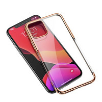 倍思 适用于苹果手机壳 iPhone 11手机保护套 个性时尚壳通用防摔全包透明硬壳6.1英寸 金色