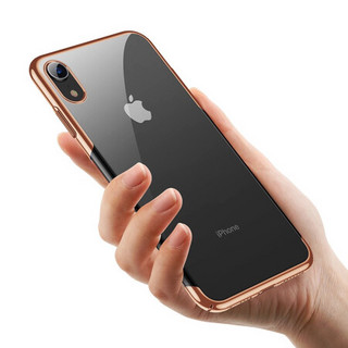 倍思 适用于苹果手机壳 iPhone XR手机保护套 个性时尚壳通用防摔全包透明硬壳6.1英寸 金色