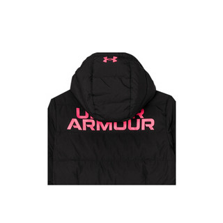 安德玛官方UA Bench Puffer女童运动夹克Under Armour1361314 黑色001 YS