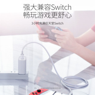 绿联 PD30W充电器20W充电头通用苹果iPhone12/11/Xs/XR/8P手机iPadPro平板MacBook/任天堂 USB-C数据线快充头
