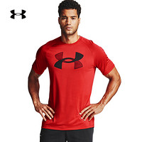 安德玛官方UA Tech Big Logo男子运动训练短袖T恤Under Armour1357234 红色608 S